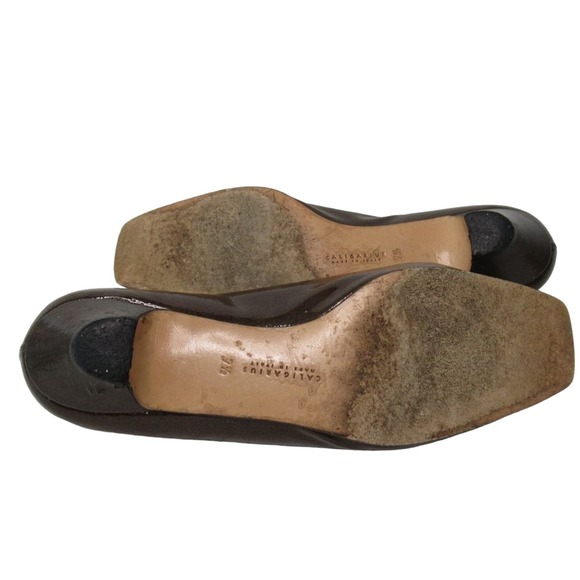 Bill Pinner Caligarius Brown Patent Leather Kitten Heel Pump - Size 7.5 B - Picture 6 of 13